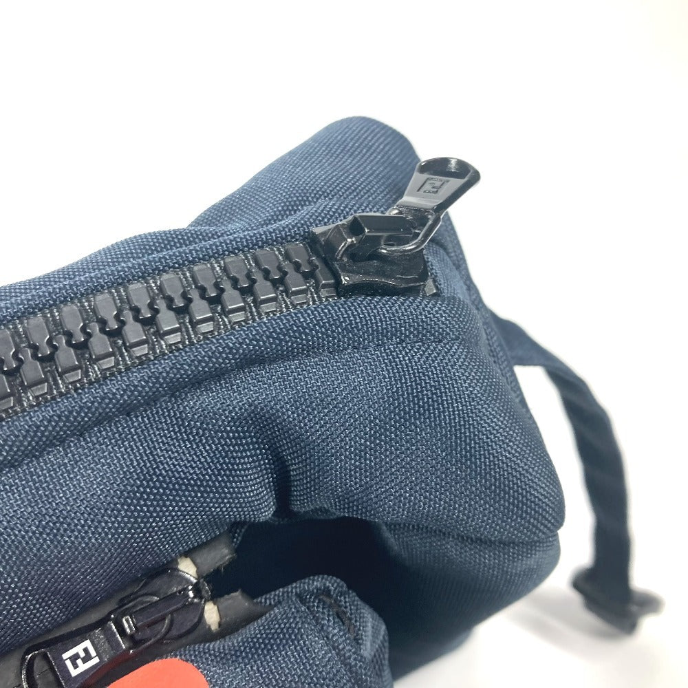 FENDI Pouch Nylon Navy monster bugs For strollers Kids Used Authentic