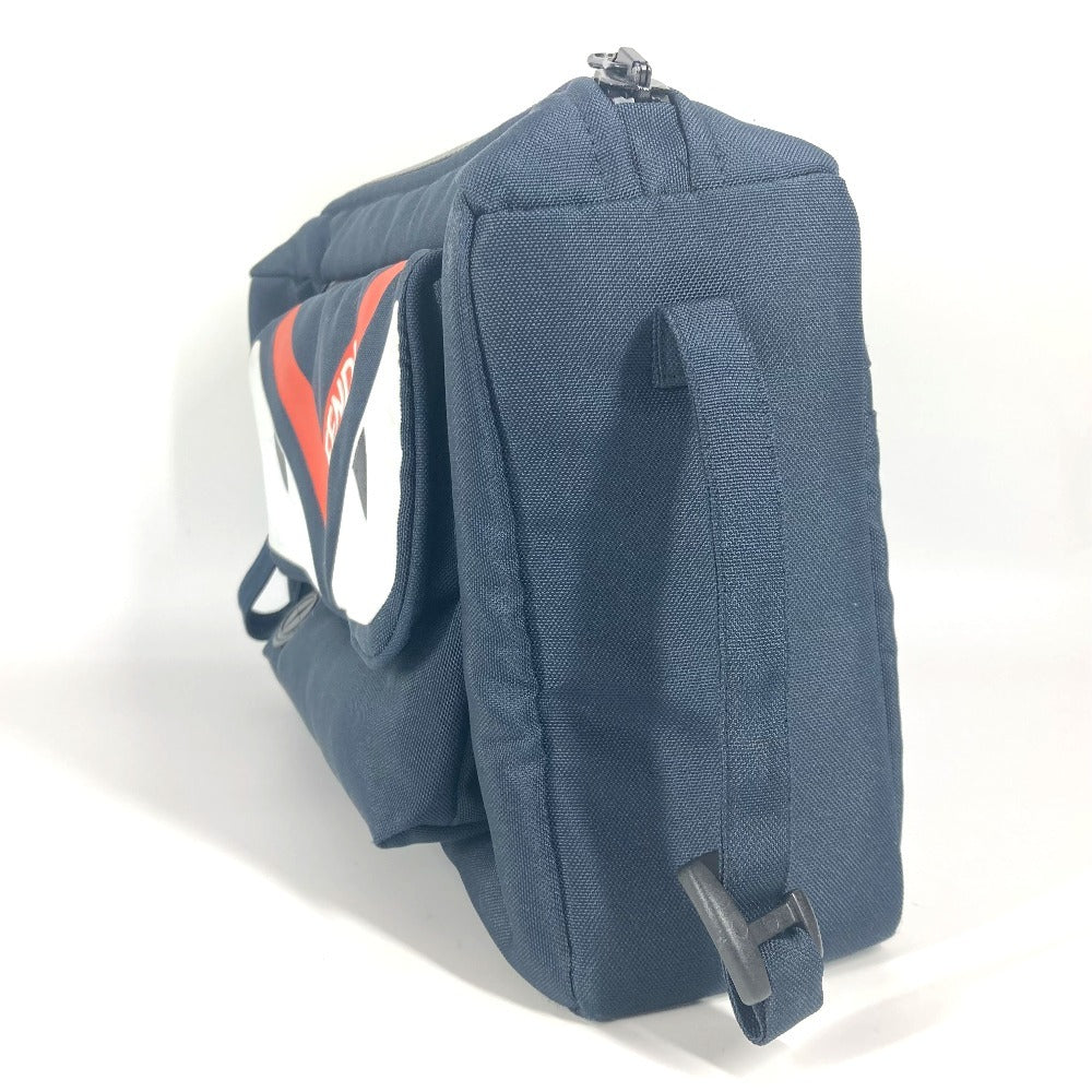 FENDI Pouch Nylon Navy monster bugs For strollers Kids Used Authentic