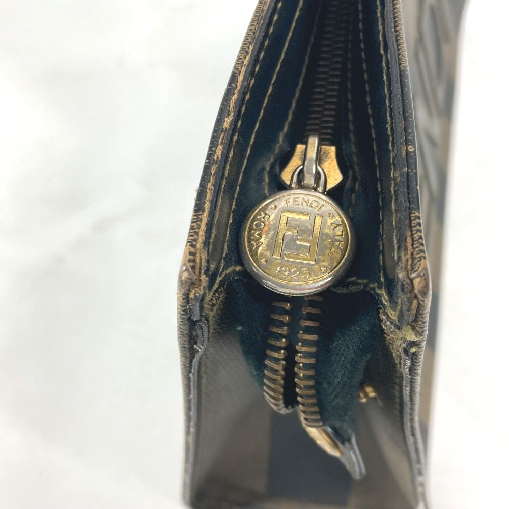 FENDI business bag PVC khaki vintage Pecan mens(Unisex) Used Authentic