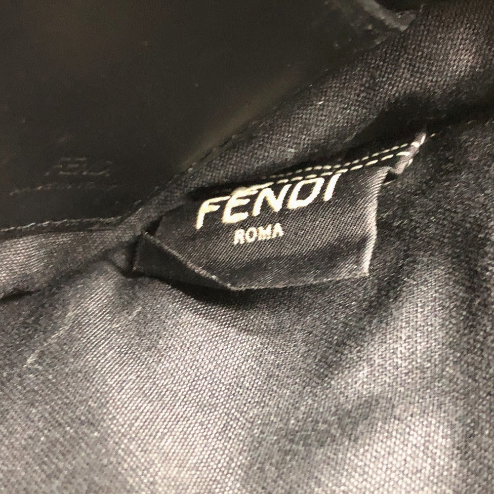 FENDI Clutch bag 7N0113 leather black logo Mini bag
