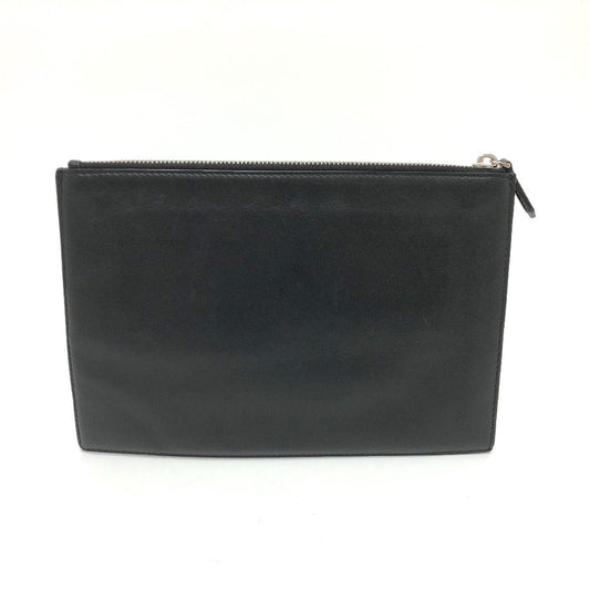 FENDI Clutch bag 7N0113 leather black logo Mini bag