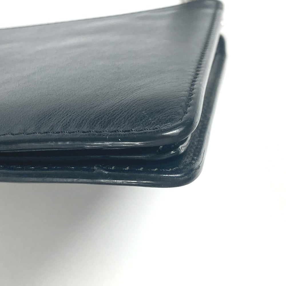FENDI Clutch bag 7VA350 leather black Monster Bugs mens Used Authentic