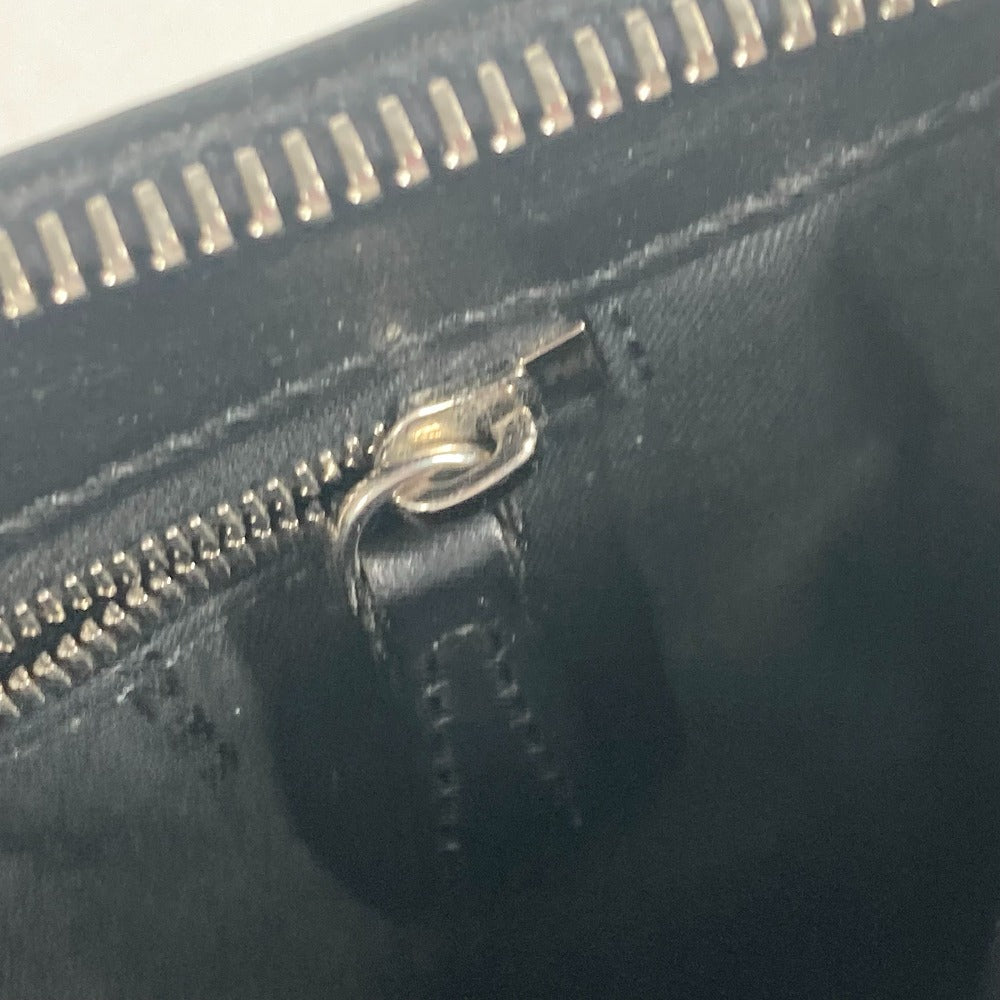 FENDI Clutch bag 7VA350 leather black Monster Bugs mens Used Authentic