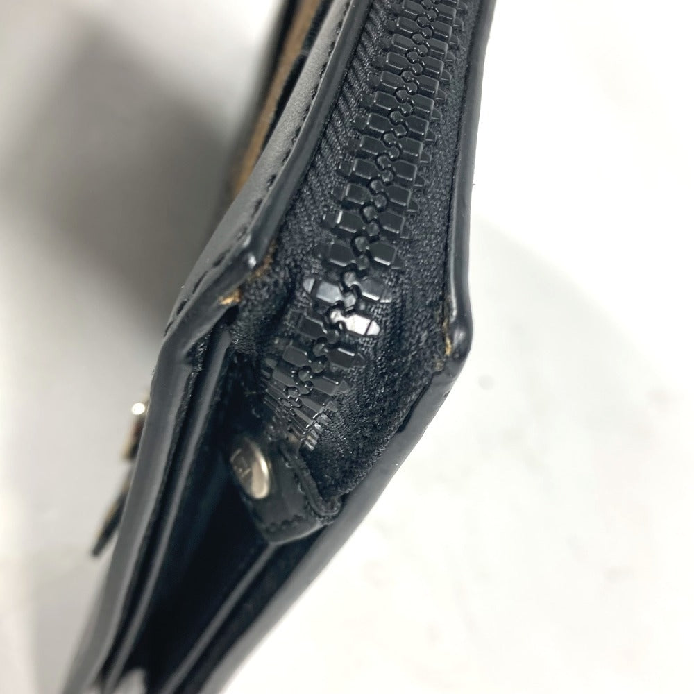 FENDI Clutch bag 7VA350 leather black Zucca logo