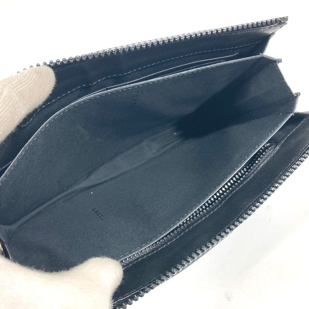 FENDI Clutch bag 7VA350 leather black Zucca logo