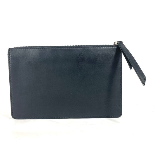 FENDI Clutch bag 7VA350 leather black Zucca logo