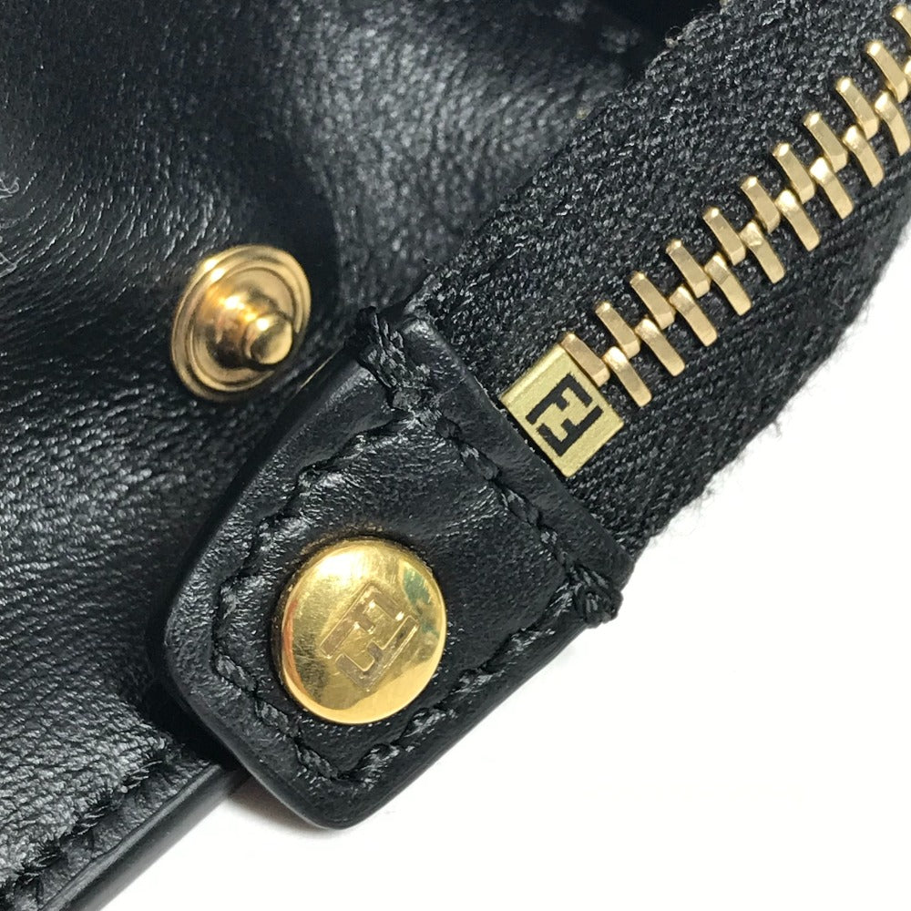 FENDI Clutch bag leather black Versace VERSACE collaboration FENDACE logo FENDACE Women(Unisex) Used Authentic