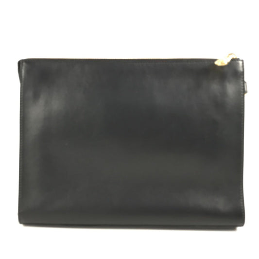 FENDI Clutch bag leather black Versace VERSACE collaboration FENDACE logo FENDACE Women(Unisex) Used Authentic