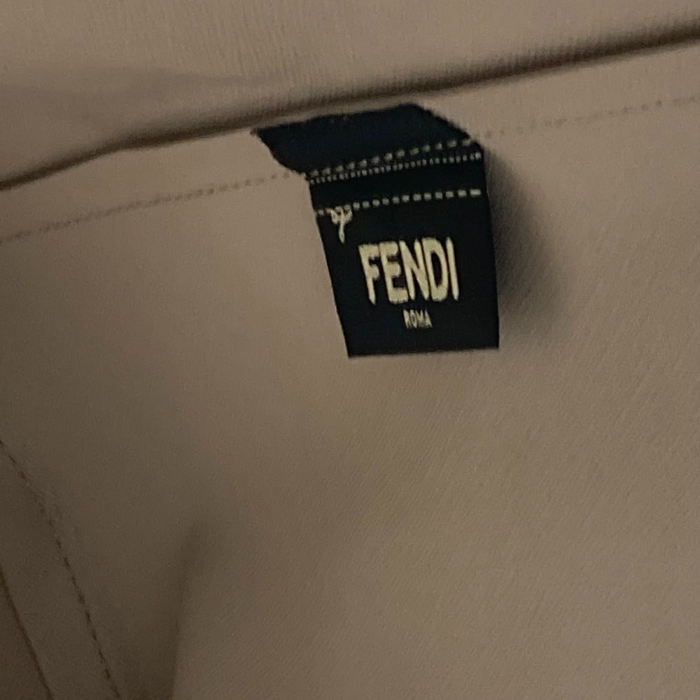 FENDI Tote Bag leather Greige type monster unisex(Unisex) Used Authentic