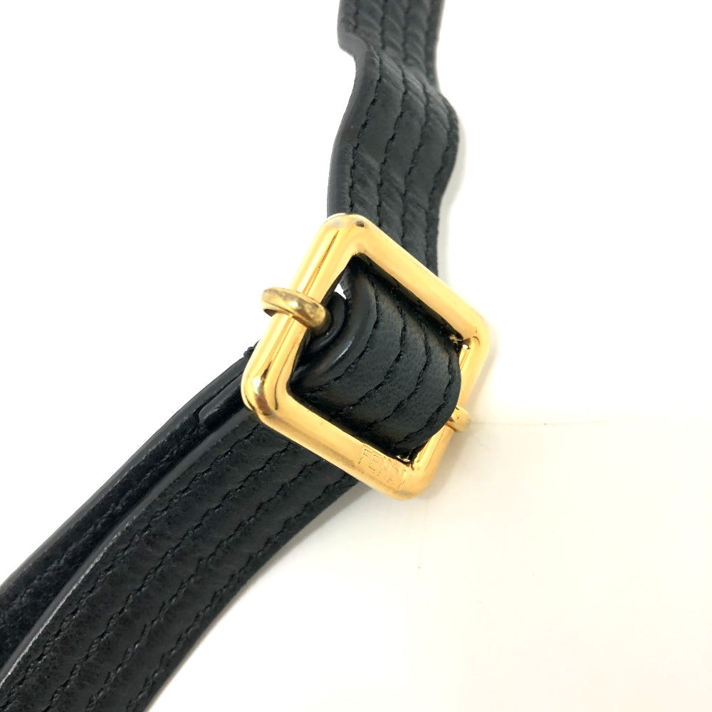 FENDI Business bag 8BT177 leather black Zip It mens Used Authentic