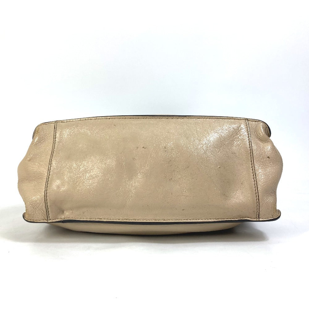 FENDI Shoulder Bag 8BT303 Leather / suede beige Zucca handbag FLIP flip large FF logo strap Women Used Authentic