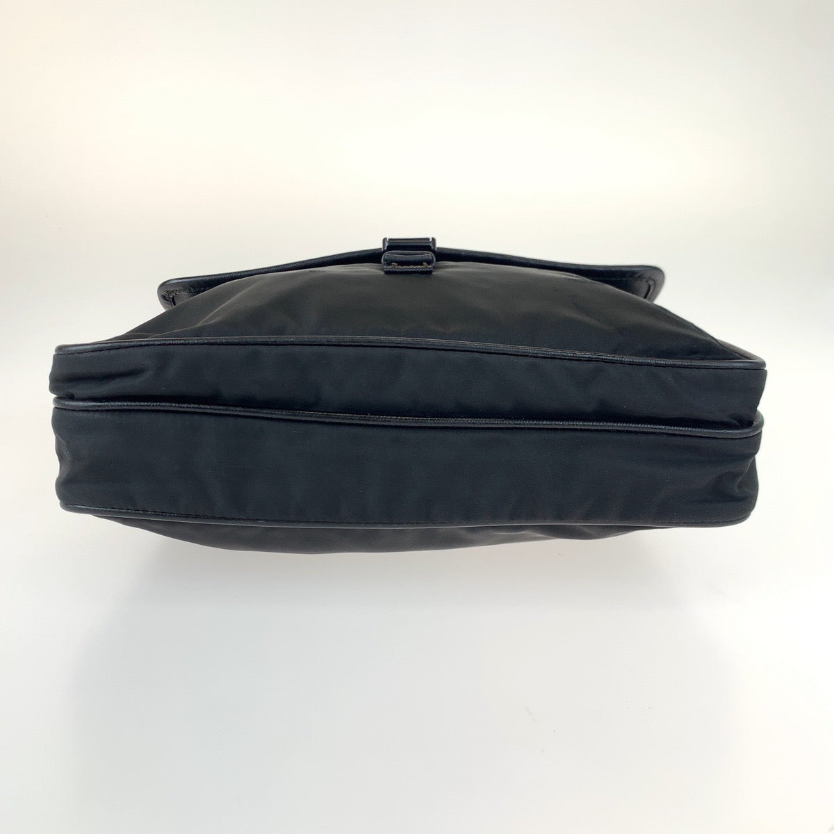 PRADA Shoulder Bag Nylon Black SilverMetal Crossbody Shoulder Bag Messenger Bag Triangle With logo Test mens Used Authentic