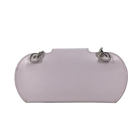 FENDI Pouch 7AS069 leather Light purple Eyewear Glasses Sunglasses Case FF logo glasses case Women Used Authentic