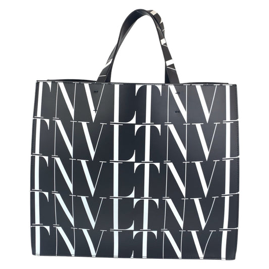 VALENTINO Tote Bag WY2B0963 Calfskin black black white VLTN