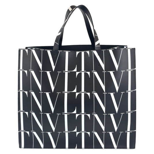 VALENTINO Tote Bag WY2B0963 Calfskin black black white VLTN
