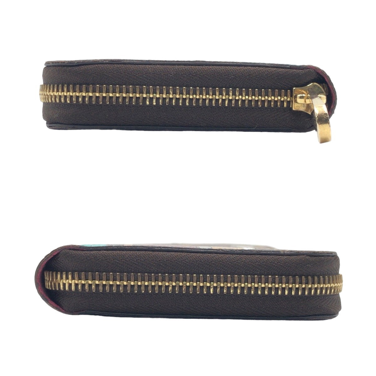 LOUIS VUITTON Long Wallet Purse M61360 PVC Brown Multicolor Gold Metal Long Wallet Purse Zip Around Monogram Evasion Zippy wallet Women Used Authentic