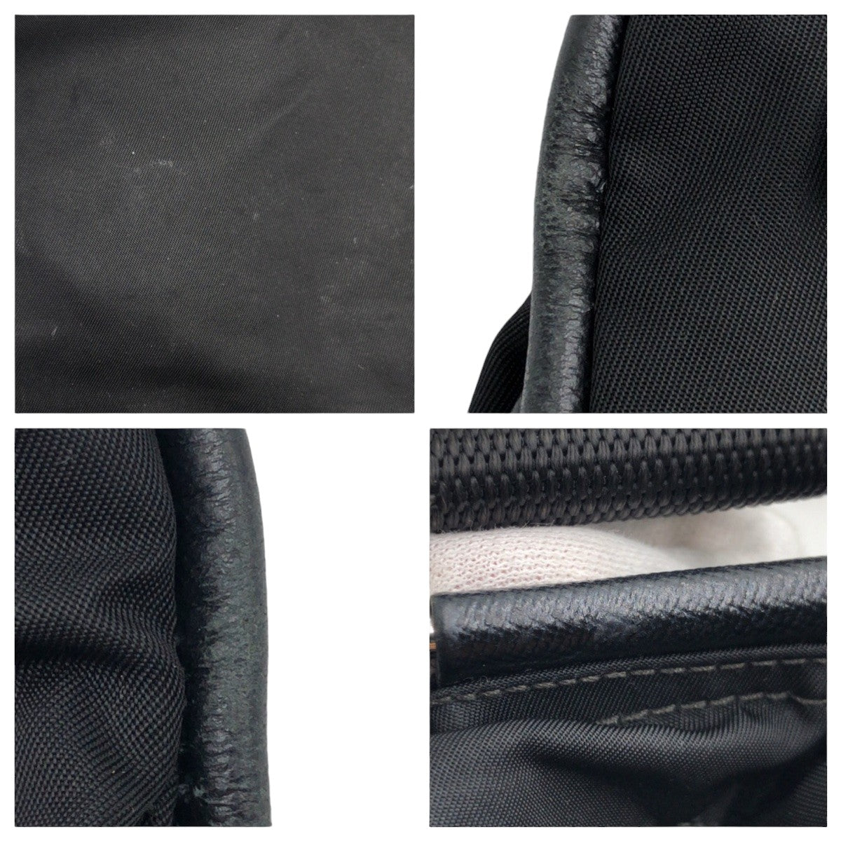 PRADA Shoulder Bag Nylon Black SilverMetal Crossbody Shoulder Bag Pochette Test Triangular logo mens Used Authentic