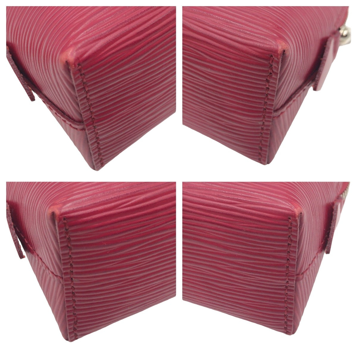 LOUIS VUITTON Pouch M40641 Epi Leather Fuchsia Pink SilverMetal Makeup pouch Cosmetics Pouch Epi Pochette Cosmetic Women Used Authentic