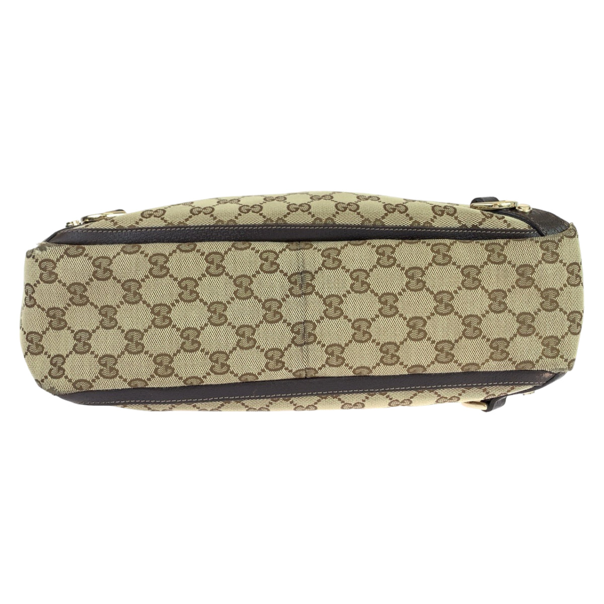 GUCCI Tote Bag 170004 GG canvas, leather Beige Brown Gold Metal Tote Bag Shoulder Bag Abbey Women Used Authentic
