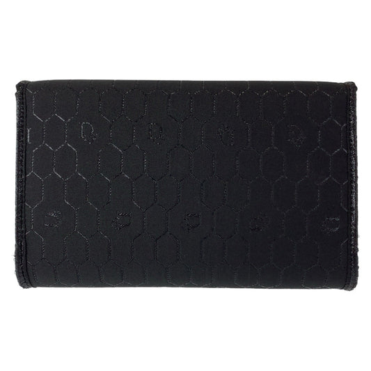 Dior Shoulder Bag canvas Dark Navy Gold Metal Shoulder Bag Accessory Pouch Pochette Honeycomb Pattern Women Used Authentic