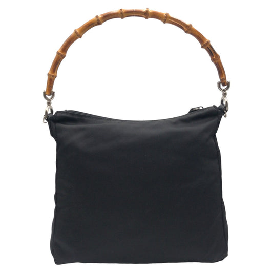 GUCCI Handbag Nylon Black black Handbag Shoulder Bag 2way Bamboo Women Used Authentic