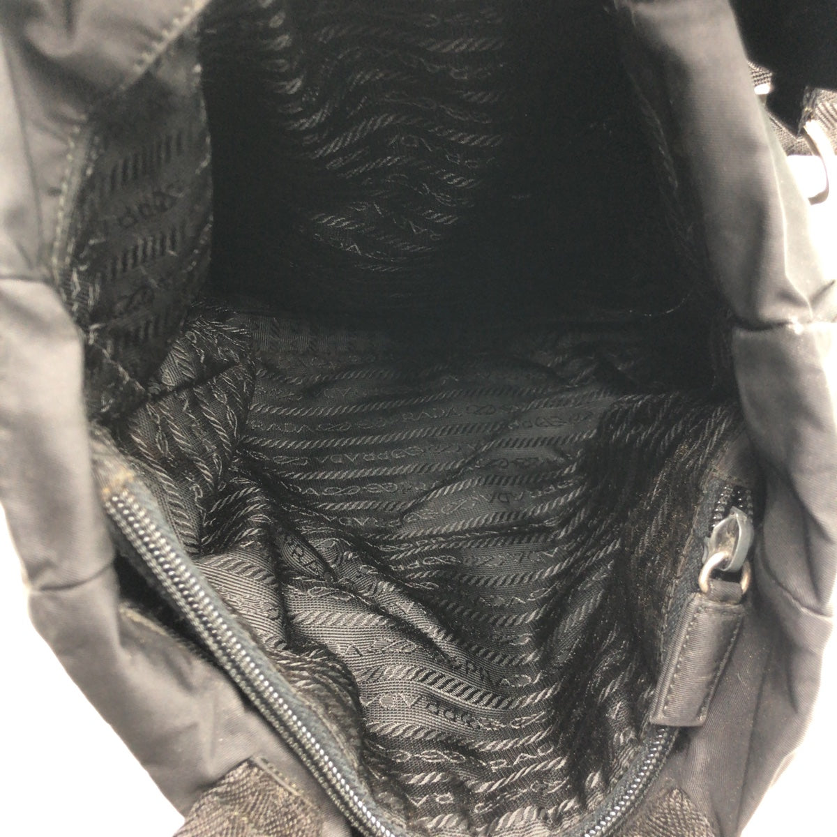 PRADA Tote Bag Nylon Black black Tote Bag Shoulder Bag Handbag Test Triangular logo Women Used Authentic