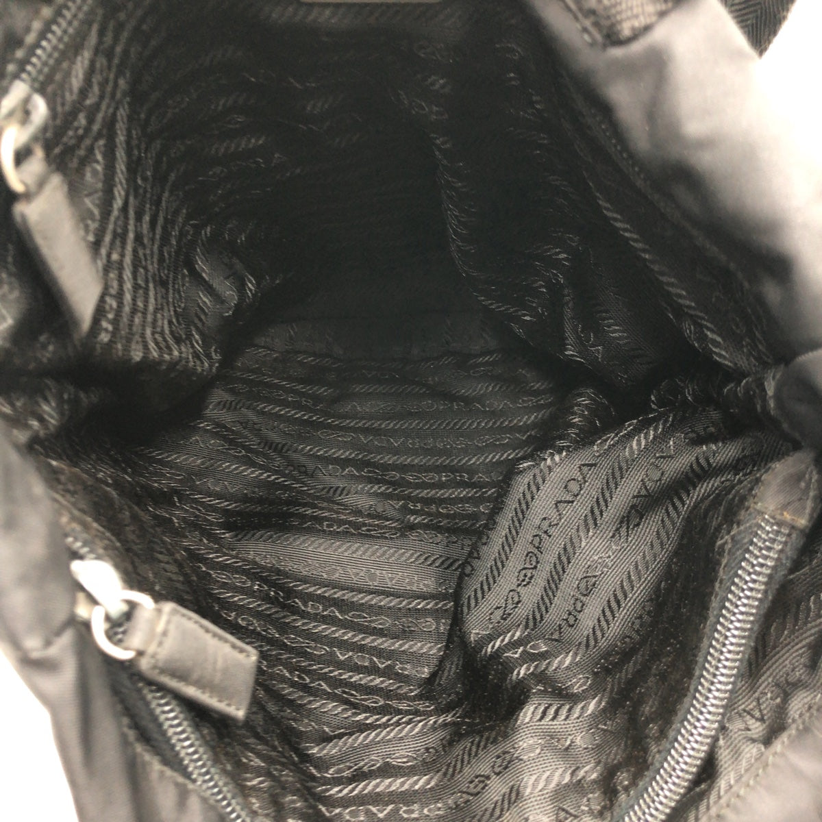 PRADA Tote Bag Nylon Black black Tote Bag Shoulder Bag Handbag Test Triangular logo Women Used Authentic