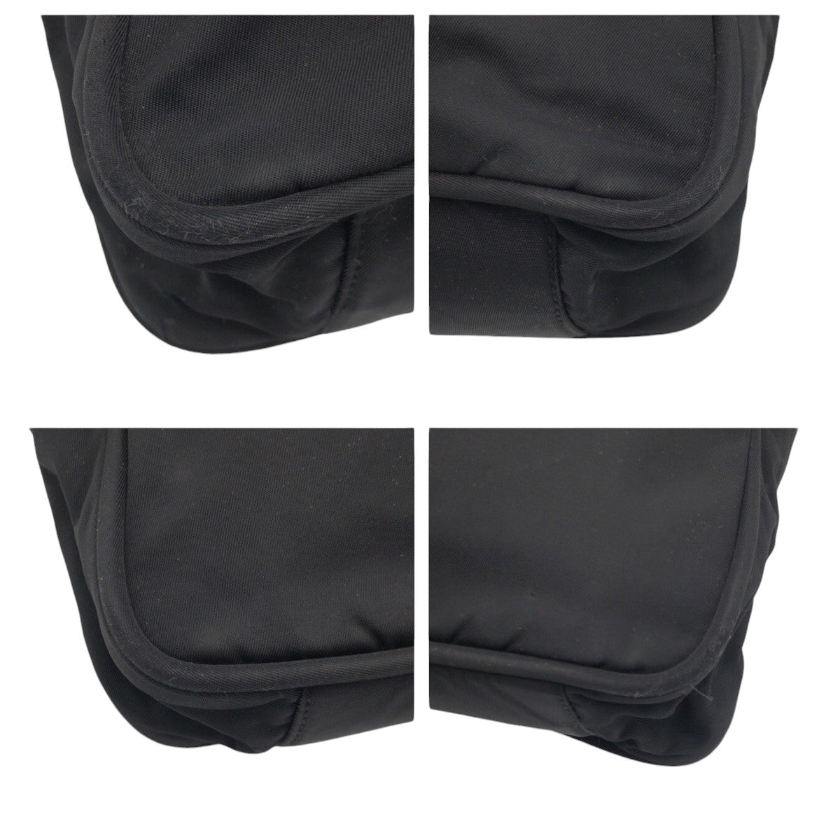 PRADA Tote Bag Nylon Black black Tote Bag Shoulder Bag Handbag Test Triangular logo Women Used Authentic