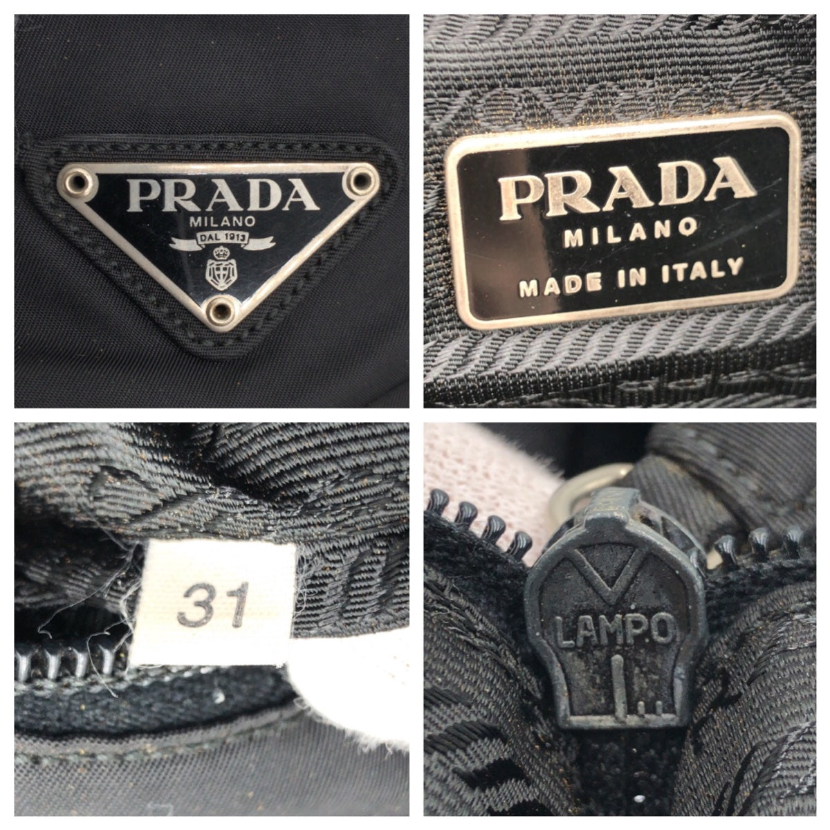 PRADA Tote Bag Nylon Black black Tote Bag Shoulder Bag Handbag Test Triangular logo Women Used Authentic