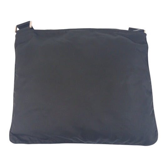 PRADA Shoulder Bag 42 Nylon Black SilverMetal Crossbody Shoulder Bag Unisex Test Triangle With logo Women(Unisex) Used Authentic