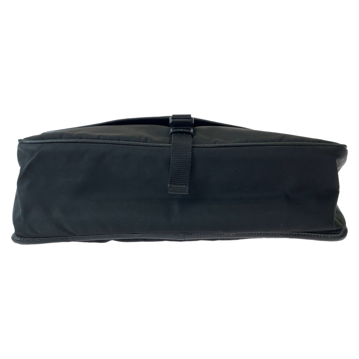 PRADA Shoulder Bag Nylon Black SilverMetal Shoulder Bag Messenger bag Test Triangle With logo mens Used Authentic