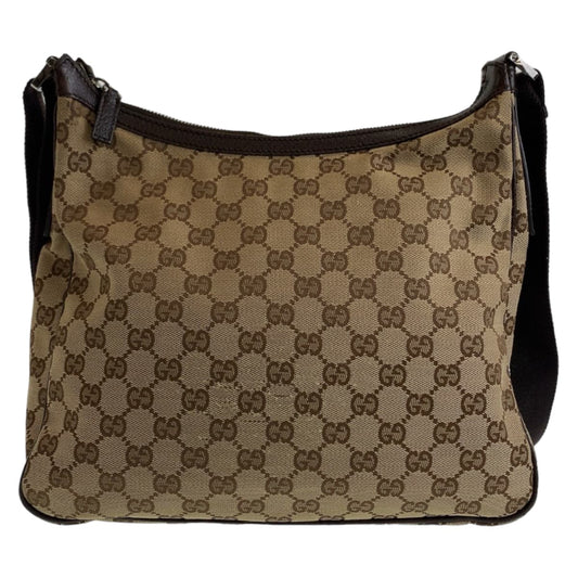 GUCCI Shoulder Bag 131211 GG canvas Beige SilverMetal Crossbody Shoulder Bag Messenger Bag Unisex mens Used Authentic