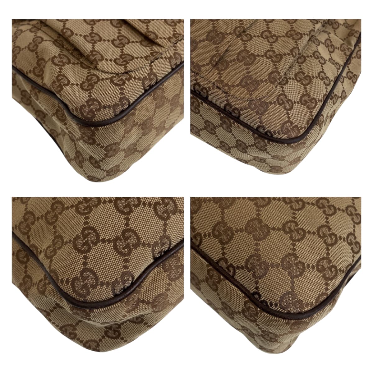GUCCI Shoulder Bag 131211 GG canvas Beige SilverMetal Crossbody Shoulder Bag Messenger Bag Unisex mens Used Authentic