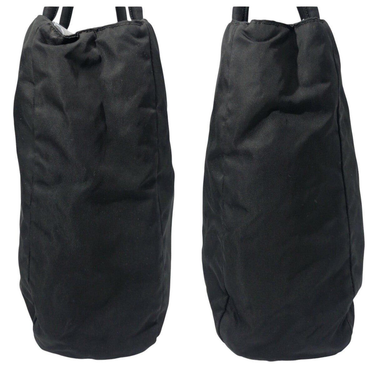 PRADA Tote Bag Nylon Black black Tote Bag handbag Test Triangular logo Women Used Authentic