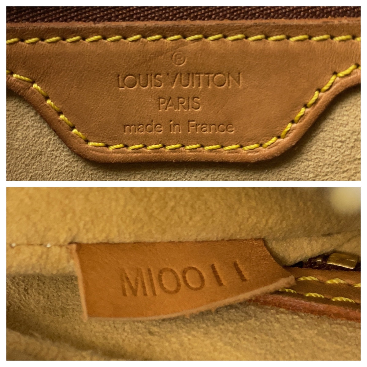 LOUIS VUITTON Shoulder Bag M51146 PVC Brown Gold Metal Shoulder Bag Monogram LoopingMM Women Used Authentic