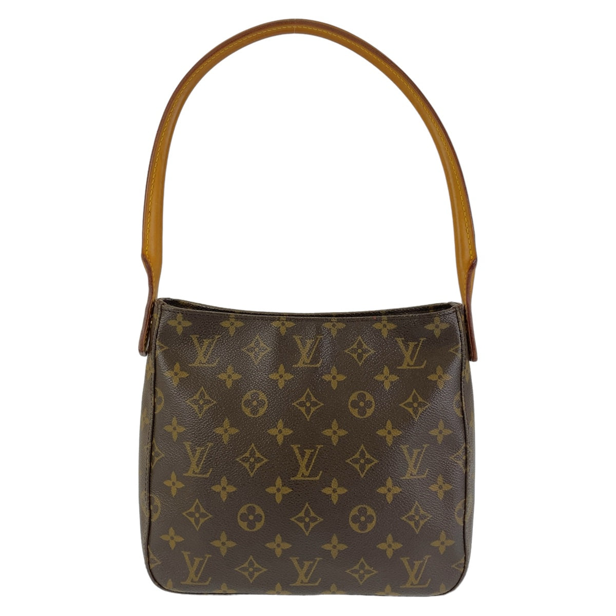 LOUIS VUITTON Shoulder Bag M51146 PVC Brown Gold Metal Shoulder Bag Monogram LoopingMM Women Used Authentic