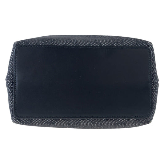 GUCCI Tote Bag 31244 GG canvas Black Silver Metal Tote Bag Shoulder Bag GG pattern Women Used Authentic