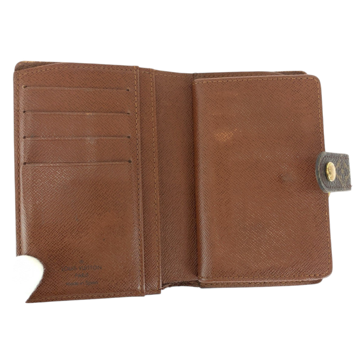 LOUIS VUITTON Bifold Wallet M61674 PVC Brown Gold Metal Purse Folding Wallet Compact Wallet Monogram Portefeuille Viennoiserie Women Used Authentic