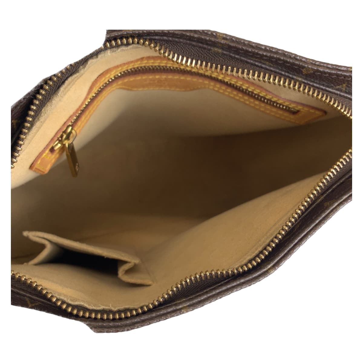 LOUIS VUITTON Shoulder Bag M51146 PVC Brown Gold Metal Shoulder Bag Monogram LoopingMM Women Used Authentic