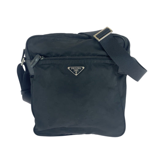 PRADA Shoulder Bag BT0168 Nylon Black SilverMetal Shoulder Bag pochette Test Triangle With logo Women(Unisex) Used Authentic