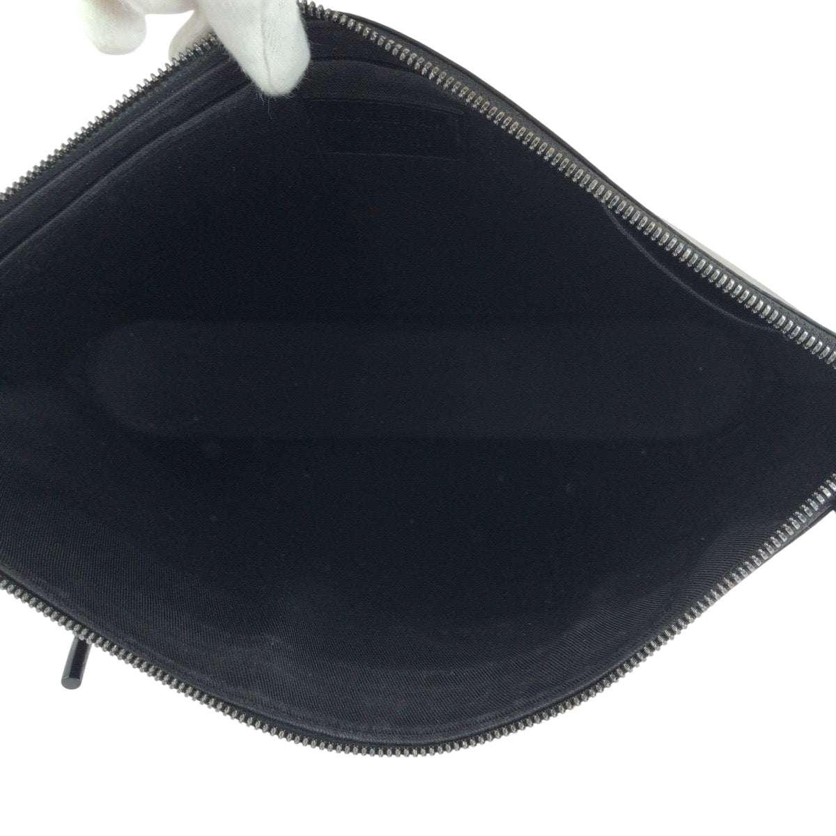 LOUIS VUITTON Clutch bag M63373 Patent leather Black SilverMetal Clutch bag business bag Monogram Eclipse pochette cosmos mens Used Authentic