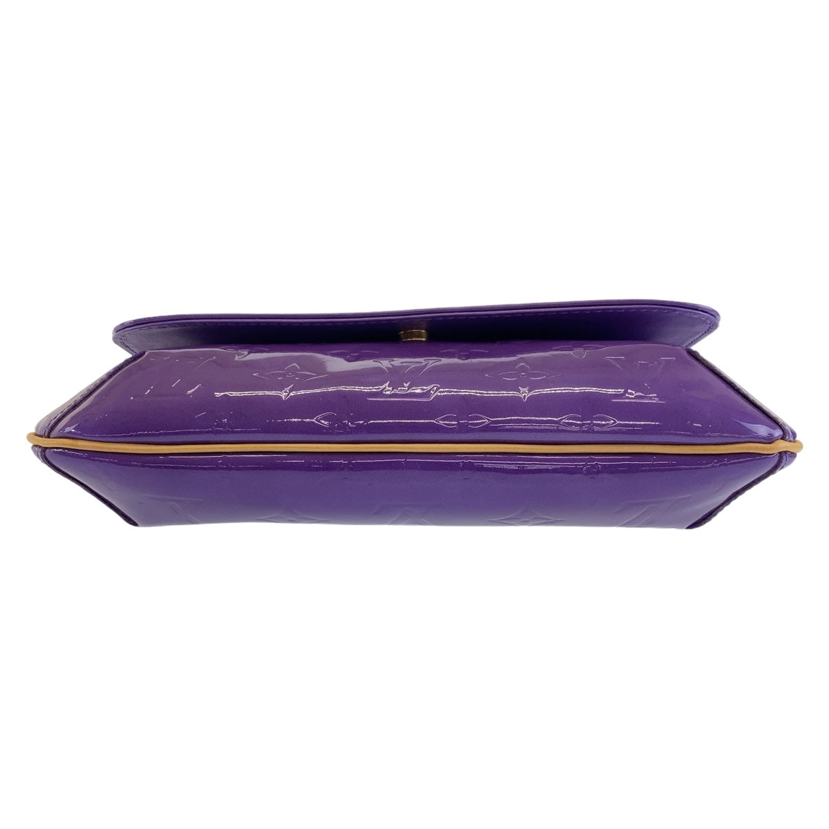 LOUIS VUITTON Shoulder Bag M91214 patent leather , leather Purple Gold Metal Shoulder Bag Vernis Thompson Street Women Used Authentic