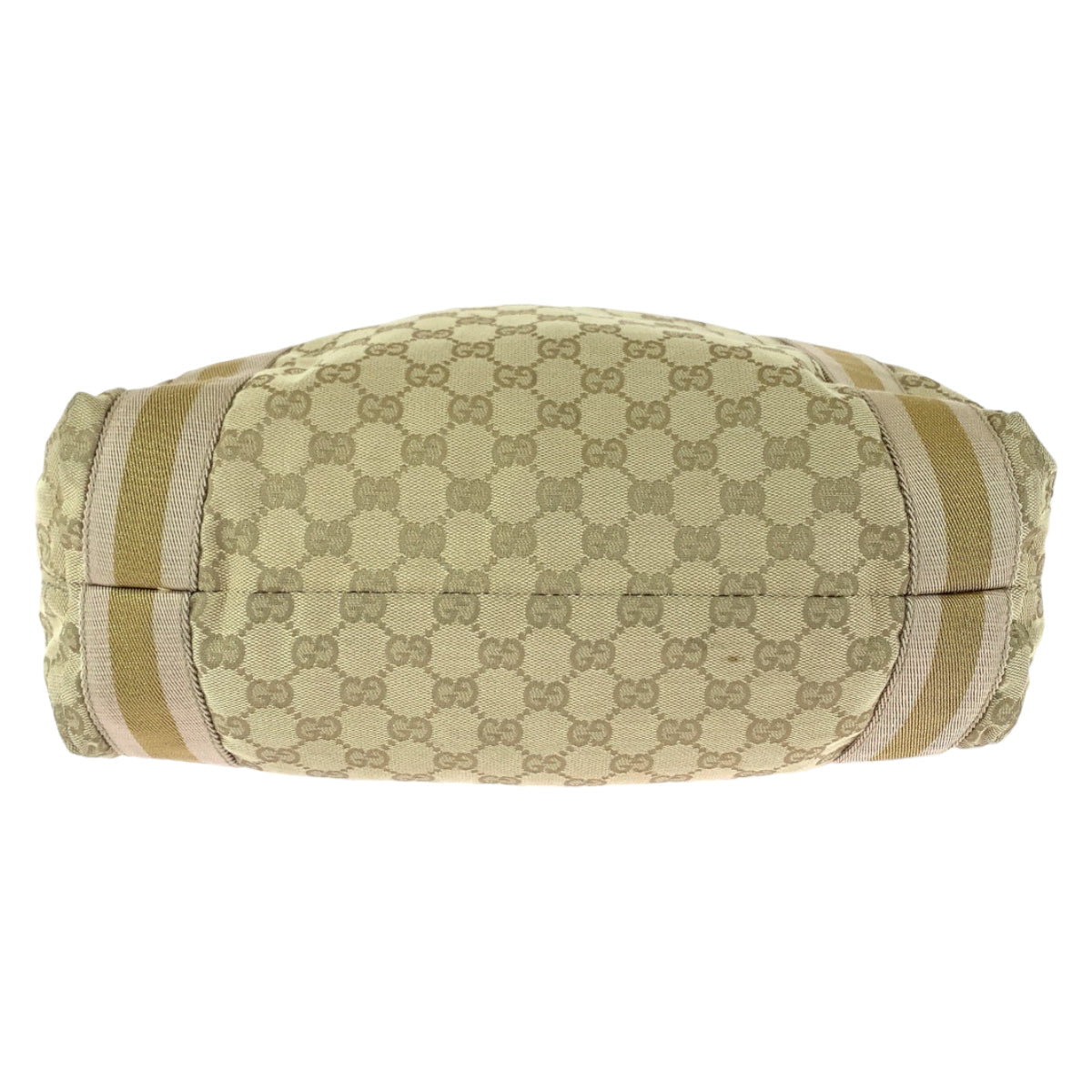 GUCCI Tote Bag 189669 GG canvas Beige gold Tote Bag Shoulder Bag Sherry line Women Used Authentic