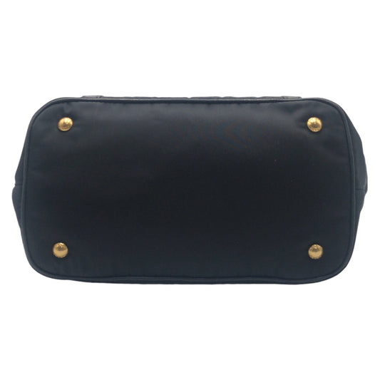 PRADA Shoulder Bag Nylon, Leather Black GoldMetal Shoulder Bag Handbag 2WAY Test Women Used Authentic