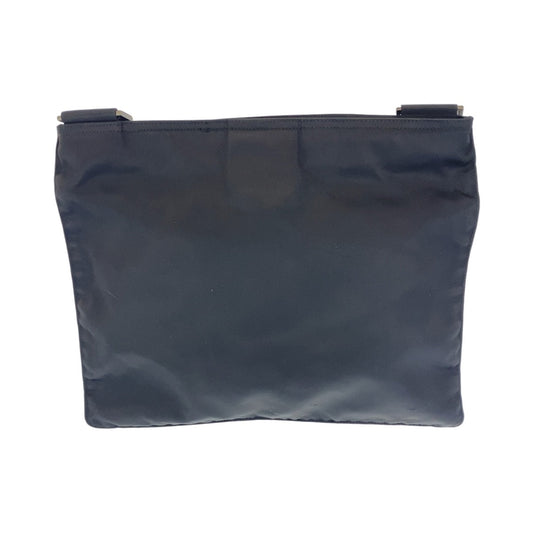 PRADA Shoulder Bag Nylon Black Silver Metal Shoulder Bag Messenger bag Test Triangle With logo Women Used Authentic