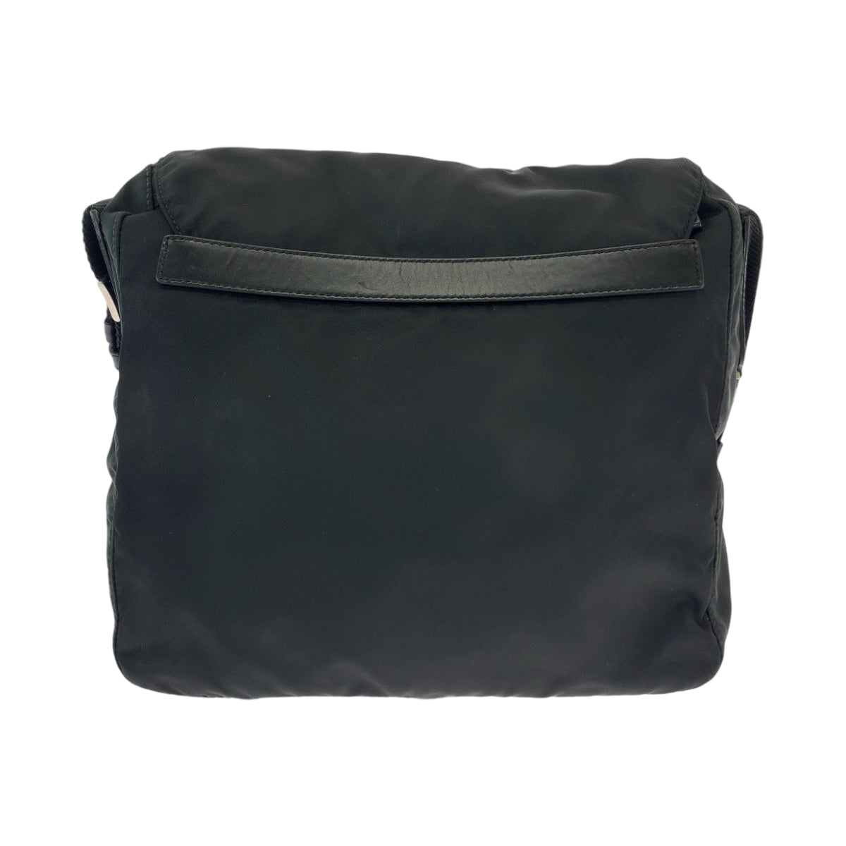 PRADA Shoulder Bag BT8994 Nylon Black SilverMetal Crossbody Shoulder Bag Pochette Test Triangle With logo mens Used Authentic