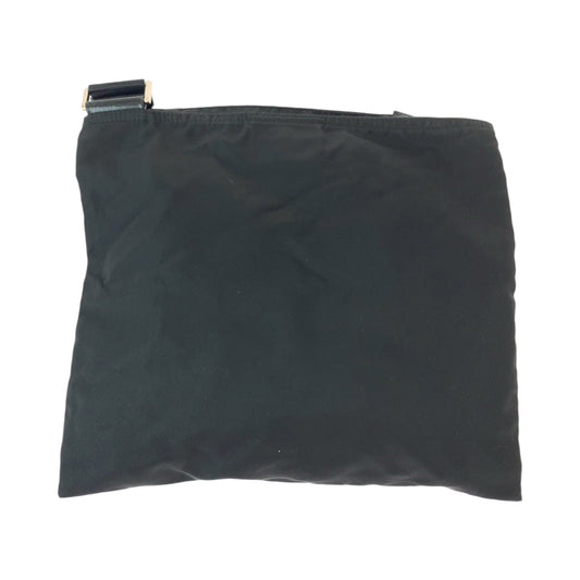 PRADA Shoulder Bag Nylon Black SilverMetal Shoulder BagMessenger Bag Test Triangle With logo mens Used Authentic