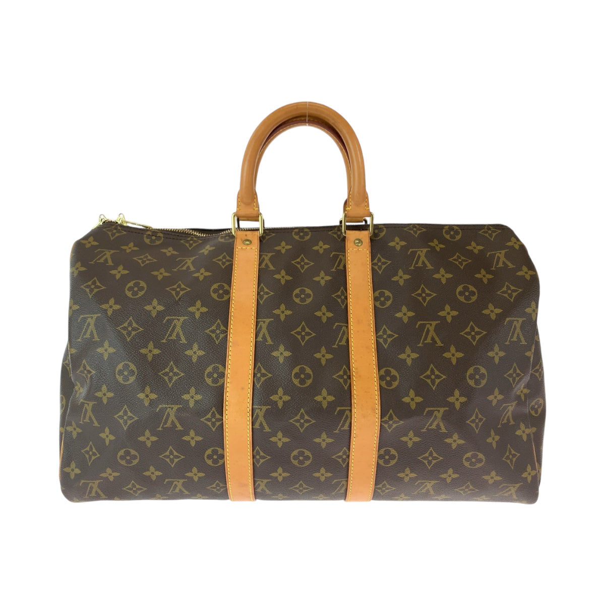 LOUIS VUITTON Boston Duffel bag M41426 PVC Brown Boston Duffel bag Handbag Monogram Keepall 50 Women Used Authentic