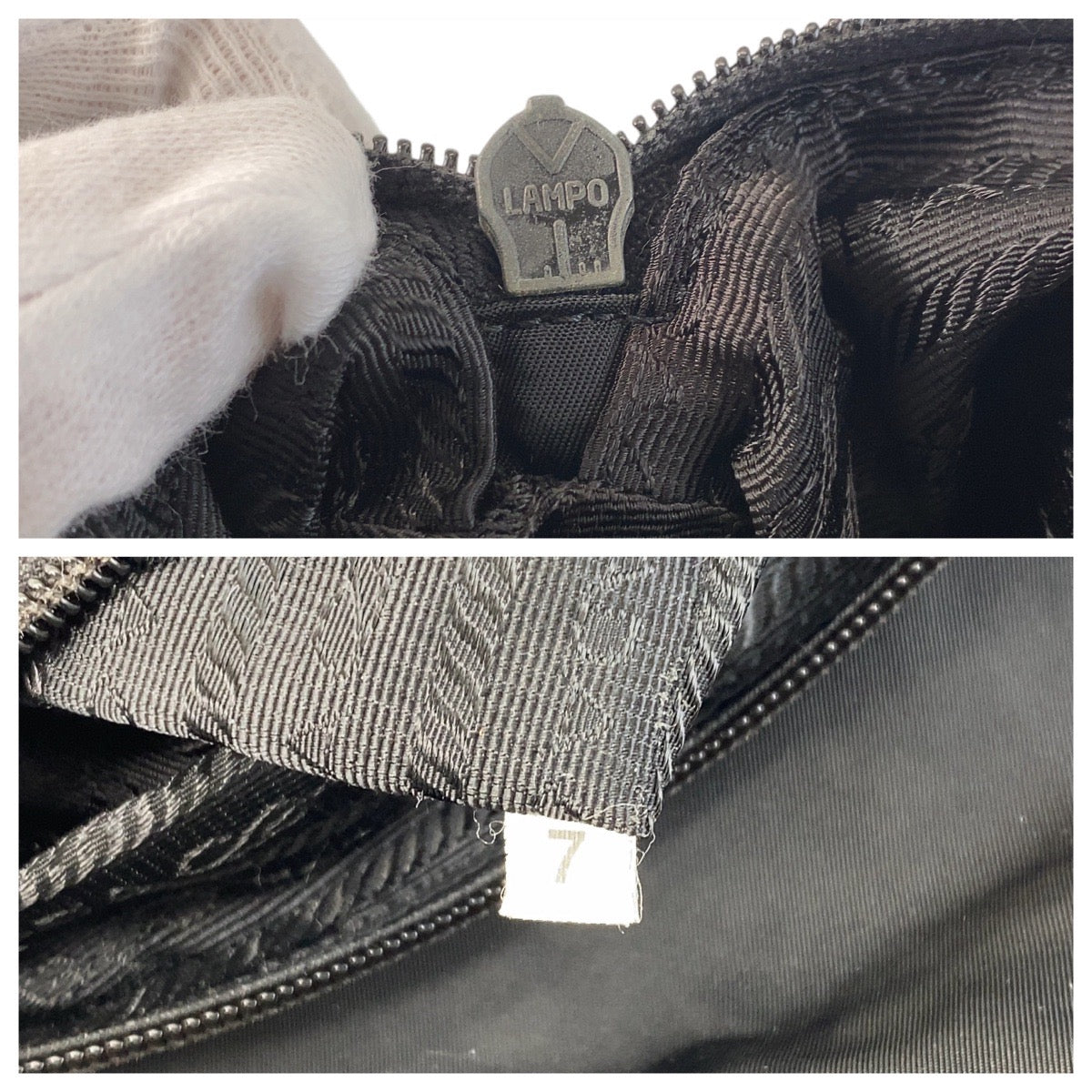 PRADA Shoulder Bag Nylon Black SilverMetal Crossbody Shoulder Bag Messenger Bag Test Triangle With logo mens Used Authentic