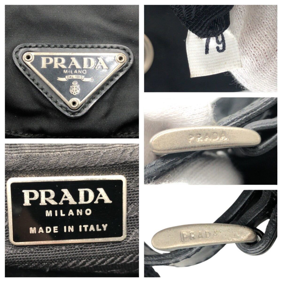 PRADA Backpack Nylon Black black Backpacks and daypacks for men and women Test Triangular logo Women Used Authentic